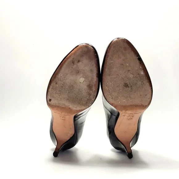 Antonio Melani Fallon Shoes Black Leather Heels Size 10 - Picture 9 of 14